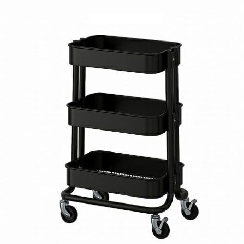 RASKOG ワゴン, ダークブルー&amp; RASHULT ワゴン, ブラック Amazon.co.jp: IKEA イケア RASKOG ロースコグ ワゴン 28x38x61cm 小