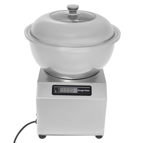 1500W 110V Commercial Electric Dough Mixer Mixing Machine with Timer, 17.64lbs Capacity, Stainless Steel Dough Kneading Machine with Dual Rotation for Home and Restaurants