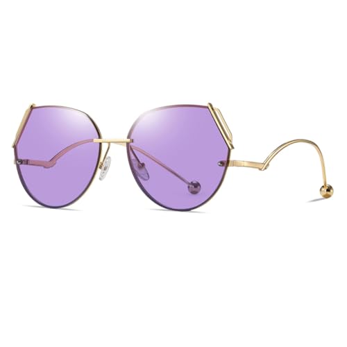 Lunettes de soleil femme UV400 métal pour plage et conduite
