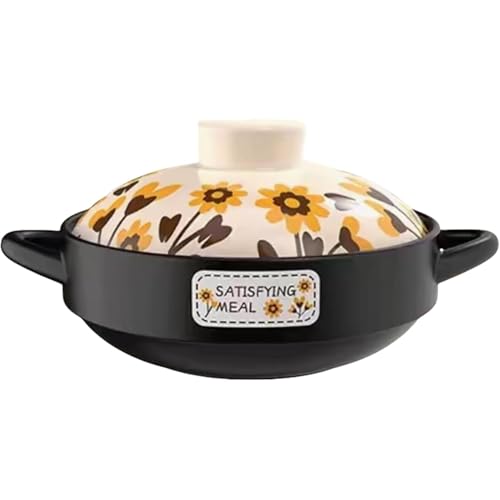 キャセロール、両手鍋、蓋付き土鍋、耐熱健康調理器具、直火ガスコンロ対応、お手入れ簡単なスープ用鍋、キャセロール皿