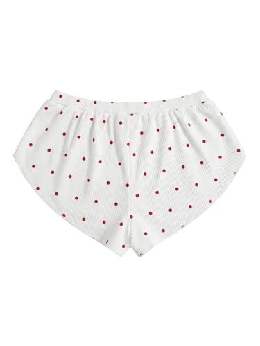 Image of MakeMeChic Women's Pajama Bottoms Floral Print Tie Front Micro Short Side Slit Summer Lounge Shorts