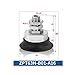 1PCS ZPT32H ZPT40H ZPT63H ZPT100H ZPT125H Single Layer Flat Industrial Rubber Pneumatic Vacuum Pad Air Sucker Suction Cup(ZPT32H-B01-A14)