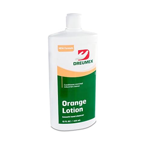 Dreumex 41200153002 Pumice Heavy Duty Hand Cleaner Orange Lotion Bottle, 15 oz., White (Pack of 12) Cover