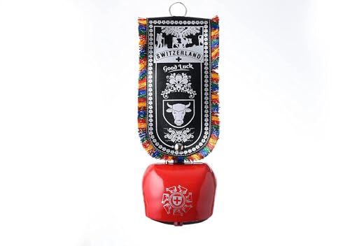 Feng Shui Swiss Cow Bell for Positive Energy, DDLJ Cowbell, Car Hanging Keychain, Vastu Metal Door Hanging for Home, Religious Wall Decor, Good Luck Bell Size 7