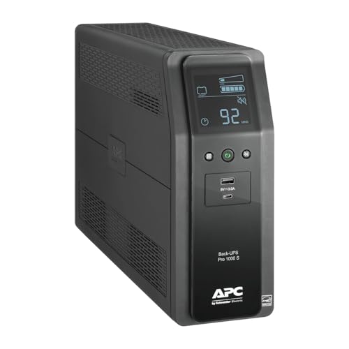APC UPS 1000VA Sine Wave UPS Battery Backup & Surge Protector, Backup Battery Power Supply with AVR...