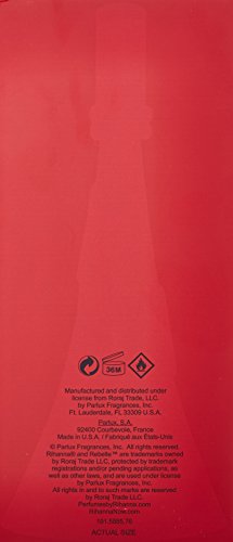Rihanna Rebelle Eau De Parfum Spray for Women, Red 3.4 Ounce