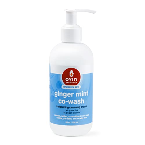 Oyin Handmade Ginger Mint Co-Wash with Invigorating Cleansing Cream with Green Tea & Ginger Extracts...