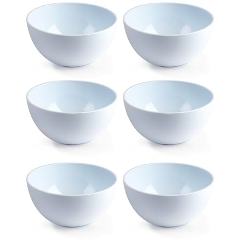 Tradineur - Pack de 6 Cuencos - Capacidad 100 ML - Fabricado en Plástico -Ideal tanto para la hostelería como el hogar - Ø 9 x 5,4 cm - Color Blanco