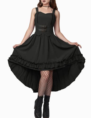 SCARLET DARKNESS Women Sweetheart Neck Retro A-Line Renaissance High-Lo Dress Fancy Party Dress L Black 239A22-1 steampunk buy now online SCARLET DARKNESS Women Sweetheart Neck Retro A-Line Renaissance High-Lo Dress Fancy Party Dress L Black 239A22-1 steampunk buy now online