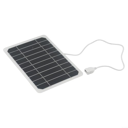 Oniissy Monokristallines Solarmodul mit USB-Ausgang, 5 V, 10 W, tragbares Outdoor-Ladegerät für Handys, Tablets und kleine elektronische Geräte