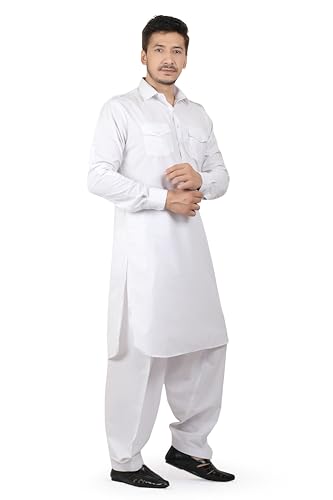 Image of K-ROYALS Full Pathani Suit for Mens /Cotton Blend Pathani kurta payjama set for mens
