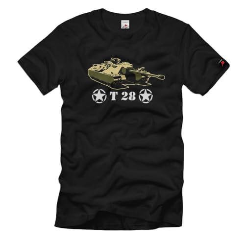 T-shirt T28 Char américain Wk prototype de char blindé noir grande taille XXXXXL pour passionné d'histoire