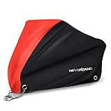 NEVERLAND バイクカバー 原付カバー 50cc-125cc用 厚手210D 盗難防止ロック穴 防水 撥水加工 風飛び防止 固定バックル 防埃 防紫外線 スクーターカバー バイク用のカバー 収納バッグ付き (M: 200x90x100cm)