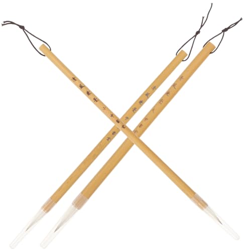 LIFKOME 3Pcs Washable Calligraphy Brush Traditional Painting Tools for Writing Smooth Ink Absorption Comfortable Grip for Calligraphy Practice and