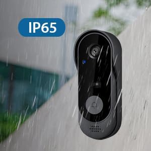 Miniatura 6 de Timbre inalámbrico con timbre de timbre, timbre de video inteligente para seguridad del hogar y apartamento, WiFi de 2.4 GHz