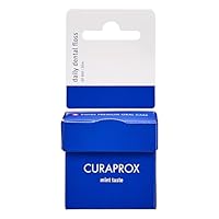 Curaprox DF 850 Dental Floss - Daily Biobased Dental Floss with Mint Aroma for Gentle Plaque Removal | 50 m | Made in Switzerland