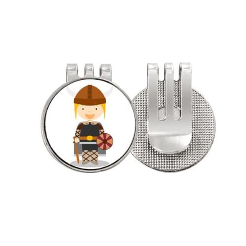 Marcador de golf esmaltado con clip magnético no/no Suecia Viking premium