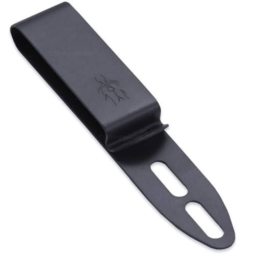 DCC 1 Series Metal Belt Clip - (Universal Model) - (Fits Up to 1.75 Inch Belts) - (Gray) - USA Made - Spring Steel Clip with Height Adjustable Slots - Corrosion Resistant Finish