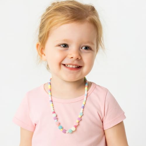 SYGA Plastic Beads for Kids Crafts Children's Jewelry Making Kit DIY Bracelets Necklace Hairband and Rings Craft Kits Birthday for 4, 5, 6, 7-Year-Old Little Girls(DIYBeadsSet-2) Multicolor