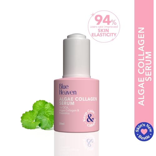 Image of Blue Heaven 0.5% Algae Collagen Anti Aging Serum for Women | 1% Probiotics | Boosts Natural Collagen | Prevents Aging | Strengthen Skin Barrier Face Serum for Men and Women | 20ml