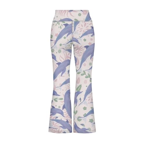 Hawapod Bell Bottoms for Girls Cute Funny High Waisted Flare Tummy Control Yoga Bootcut Leggings2