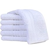 AKTI Premium Hand Towels for Bathroom,16x30 inches, 580 GSM, 6 Piece Set Cotton Towel, Soft & Flu...