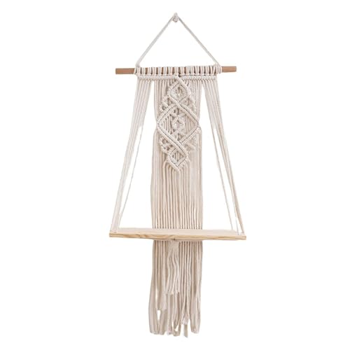 Estante de Pared para Plantas, estantes de, decoración rústica de habitación, Cuerda de algodón, decoración de, Almacenamiento de Pared, Organizador de Cocina, estantes flotantes de