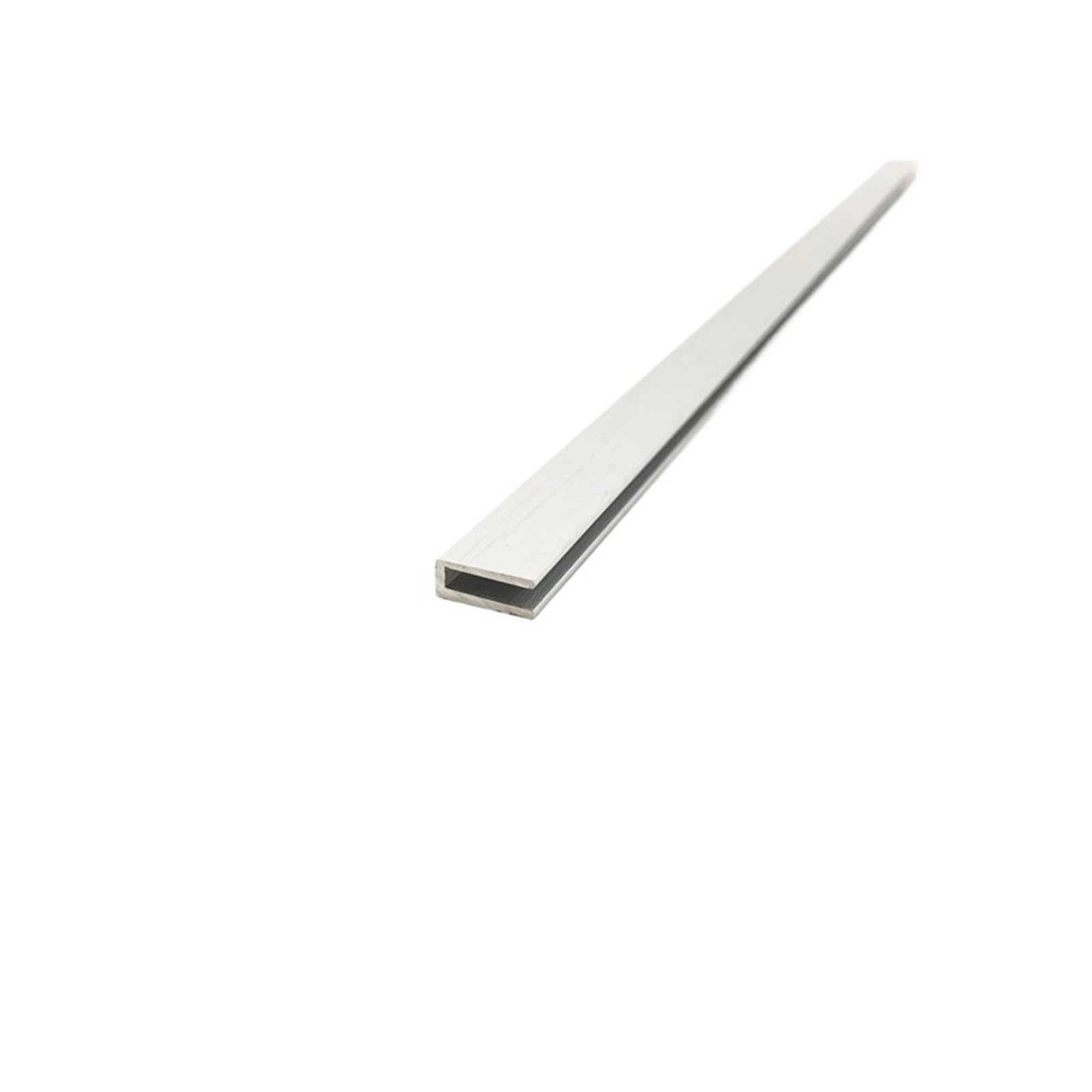 Aluminium En Forme De U Profilé en U aluminium, largeur extérieure 4 mm, 5, 6, 7, alliage d'aluminium, bord recouvert de verre(10x5x1mm,Length 50cm x2pcs)