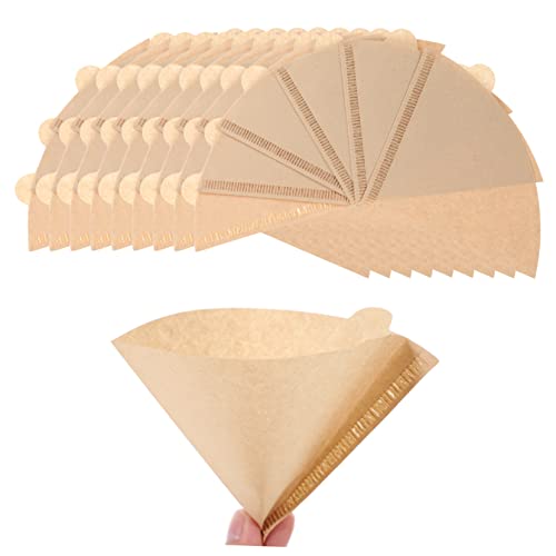 100Pcs Coffee Filter Paper Cone Filters for Drip Brewing for Cup Espresso Easy to Use Unbleached Coffee Lovers