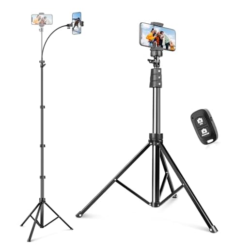 Sensyne 88-Inch Phone Tripod with Flexible Gooseneck