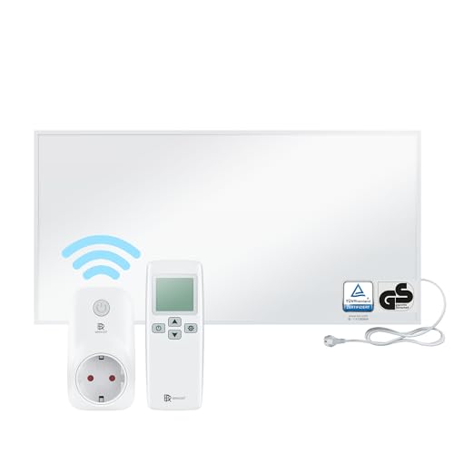 BR Bringer Infrarotheizung 1200 Watt - mit Smart Thermostat und Fernbedienung - Infrarot...