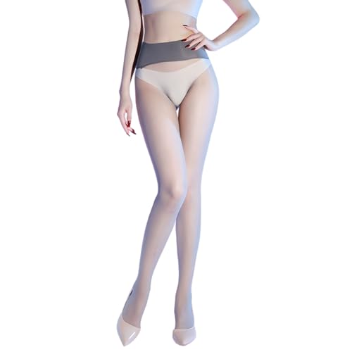 Image of Sheer Seamless Pantyhose for Women Matte Control Top Pantyhose 360Seamless Ultra-Thin Tights