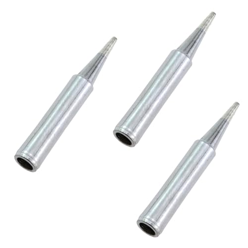 Image of 6PCS Soldering Iron Tips with a Tip Diameter of 0.05 Inch 900M T B Model Featuring Round Tips in Silver Color for Fine Soldering Work