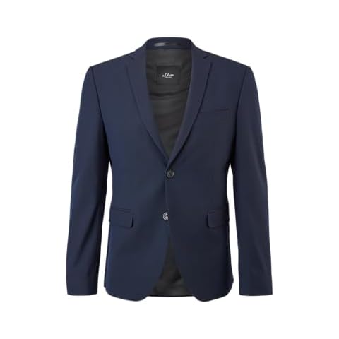 s.Oliver Men's Dark Blue Pinstripe Suit Jacket Cover