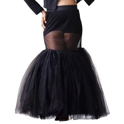 WDPL Women's Floor Length Mermaid Evening Night Out Party Tulle Skirt