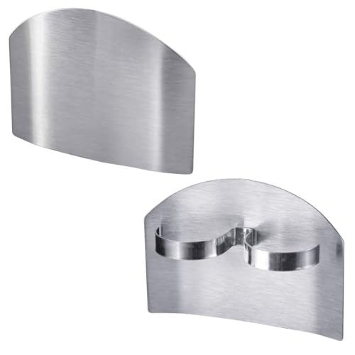 Westmark Protecciones dactilares – utensilio de cocina para cortar frutas y verduras con seguridad, protector de dedos de – acero inoxidable, 2 piezas