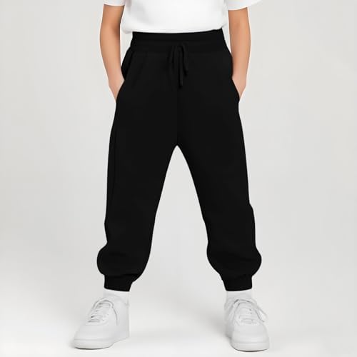 Boys Sweatpants Winter Fashion Elastic Waisted Athletic Joggers Youth Wear Trendy Workout Kids Fleece Outfits Clothes3