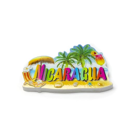 Imán decorativo de resina con diseño tropical para nevera miniatura 4