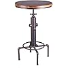 Topower Industrial Bar Table 31.5-41.3" Adjustable Pub Table Kitchen Dining Coffee Bistro Table Bronze
