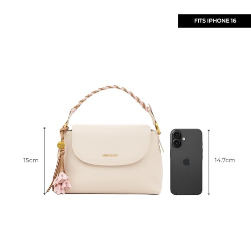 Image of Miraggio Summer Scoop Top Handle Satchel Handbags For Women With Adjustable & Detachable Crossbody Sling Strap | Handbag For Woman For Daily Use | Women Purse Handbag | Gift Items