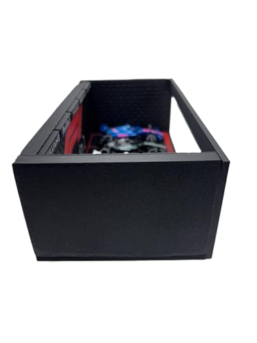 Image of Formula Racing Car Diorama Display Case for 1:64 Scale Cars | Pit Lane Style Collector Display Box for Diecast Cars | Desk & Shelf Decor| with Integrated LED Light Strip(No Cars Only Display Case)