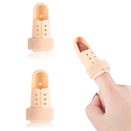 EODKSE Férula Dedo Plástica, Pack de 2 Piezas, para soporte y protección de Dedos Rotos, Inmovilización de Nudillos y Enderezamiento de Artritis en Manos, 2 Tamaños Disponibles