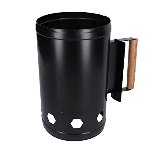 Adfaga Chimney Charcoal Starter Fast Lighting Heavy Duty Steel BBQ Grill Lighter for Outdoor Camping and Backyard Barbecue