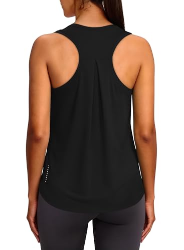 XIEERDUO Women's Lightweight Yoga Top 2XL Black