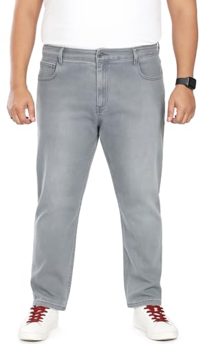 Image of Pluss Tribe - Plus Size Jeans for Men - Denim Jeans - Ideal for Casual, Office Available Sizes : 40 to 52