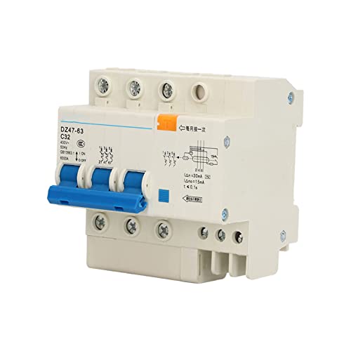 Disjoncteur mini 3P MCB 400V 32A triphasé rail DIN pour tableau électrique maison