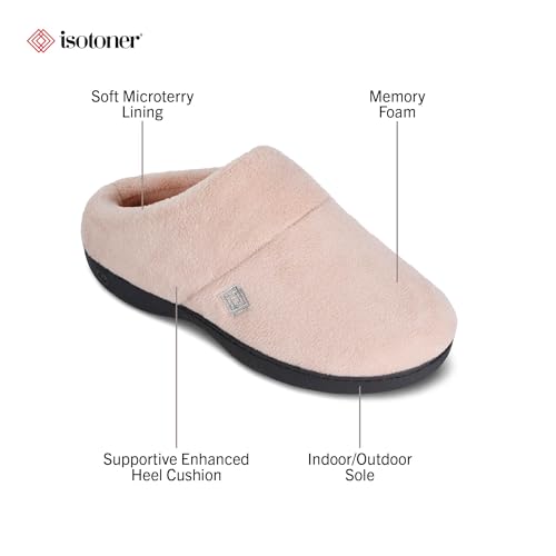 Image of isotoner womens Classic Clog Non-slip Memory Foam Slippers
