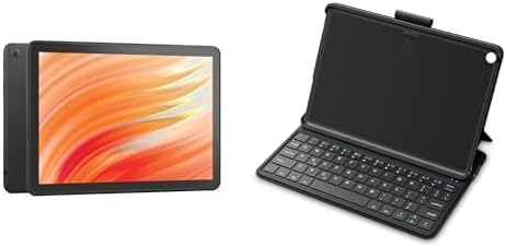 Paquete de funda con teclado para tableta Amazon Fire HD 10 (32 GB, negro) como nuevo