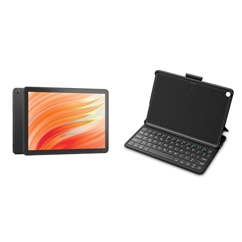 Like-New Amazon Fire HD 10 Tablet (32 GB, Black) Keyboard Case Bundle