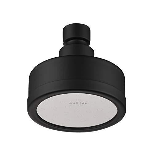 Tecmolog 304 Stainless Steel Black Shower head with High Pressure and Dense Rainfall, Wall mounted Rotary and Detachable Fixed Shower Head, BD141SB (small)